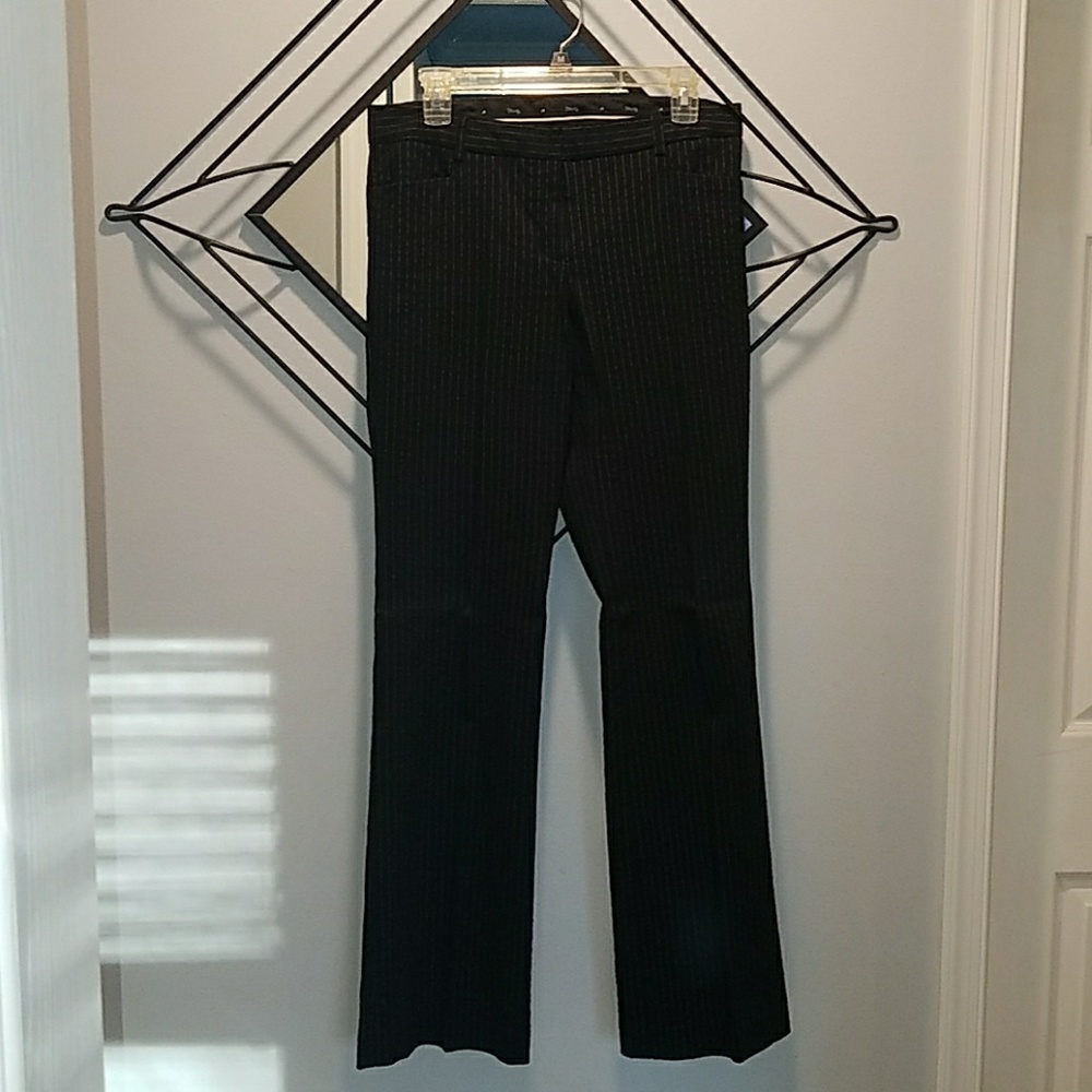 Black pinstripe dress pants